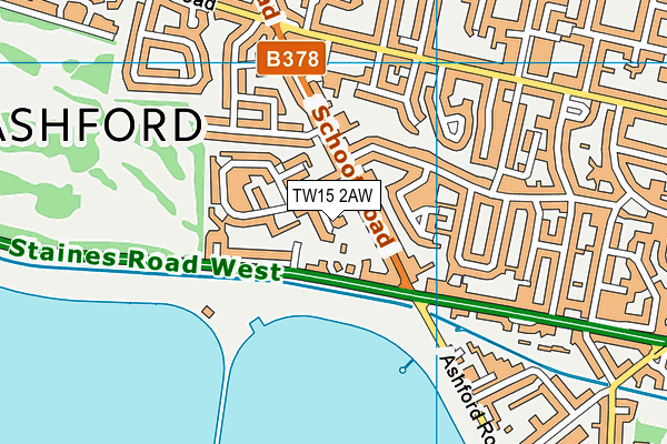 TW15 2AW map - OS VectorMap District (Ordnance Survey) TW15 2AW map - OS VectorMap District (Ordnance Survey)