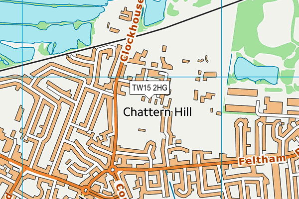 TW15 2HG map - OS VectorMap District (Ordnance Survey) TW15 2HG map - OS VectorMap District (Ordnance Survey)