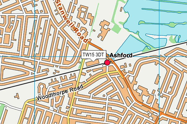 TW15 3DT map - OS VectorMap District (Ordnance Survey) TW15 3DT map - OS VectorMap District (Ordnance Survey)