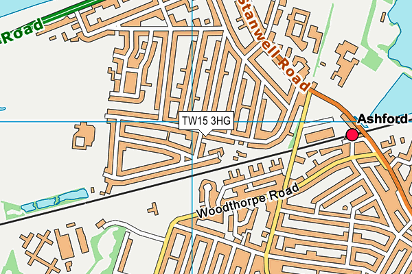 TW15 3HG map - OS VectorMap District (Ordnance Survey) TW15 3HG map - OS VectorMap District (Ordnance Survey)