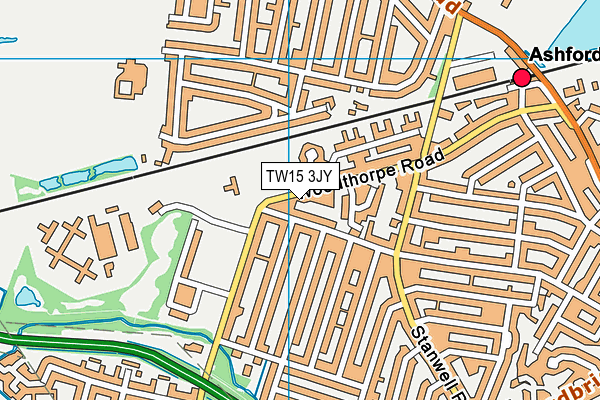 TW15 3JY map - OS VectorMap District (Ordnance Survey) TW15 3JY map - OS VectorMap District (Ordnance Survey)