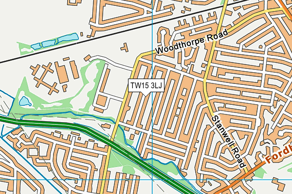 TW15 3LJ map - OS VectorMap District (Ordnance Survey)