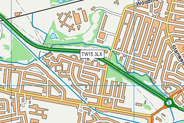 TW15 3LX map - OS VectorMap District (Ordnance Survey) TW15 3LX map - OS VectorMap District (Ordnance Survey)