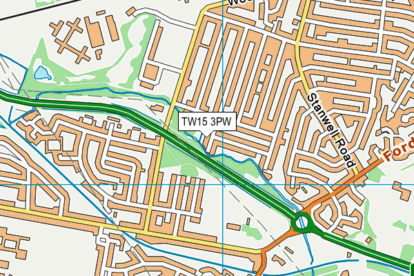 TW15 3PW map - OS VectorMap District (Ordnance Survey) TW15 3PW map - OS VectorMap District (Ordnance Survey)