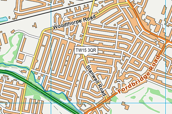 TW15 3QR map - OS VectorMap District (Ordnance Survey) TW15 3QR map - OS VectorMap District (Ordnance Survey)