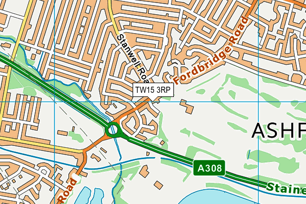 TW15 3RP map - OS VectorMap District (Ordnance Survey) TW15 3RP map - OS VectorMap District (Ordnance Survey)