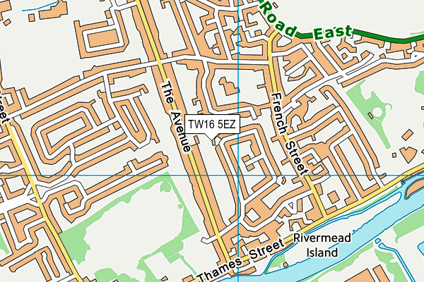 TW16 5EZ map - OS VectorMap District (Ordnance Survey) TW16 5EZ map - OS VectorMap District (Ordnance Survey)