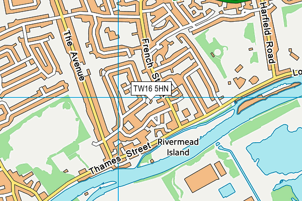 TW16 5HN map - OS VectorMap District (Ordnance Survey) TW16 5HN map - OS VectorMap District (Ordnance Survey)