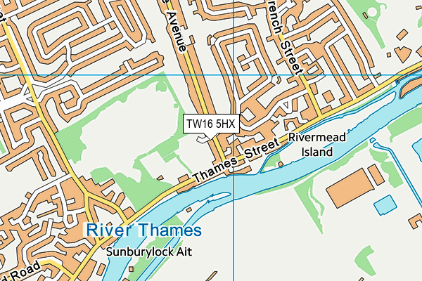 TW16 5HX map - OS VectorMap District (Ordnance Survey) TW16 5HX map - OS VectorMap District (Ordnance Survey)
