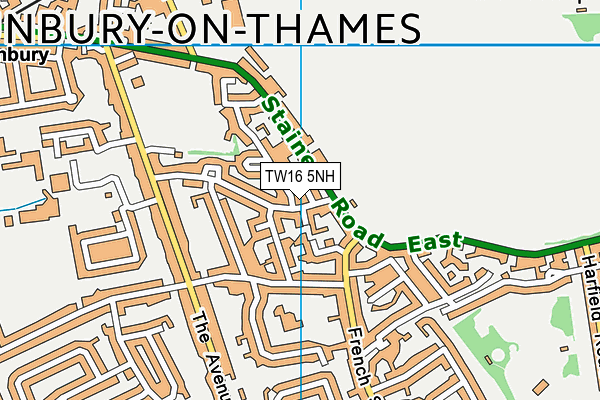 TW16 5NH map - OS VectorMap District (Ordnance Survey) TW16 5NH map - OS VectorMap District (Ordnance Survey)