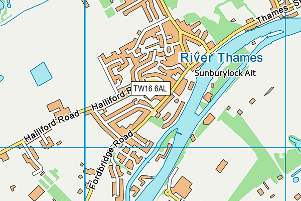 TW16 6AL map - OS VectorMap District (Ordnance Survey) TW16 6AL map - OS VectorMap District (Ordnance Survey)