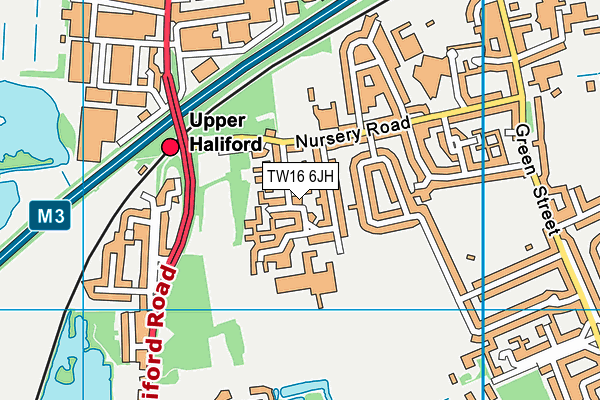 TW16 6JH map - OS VectorMap District (Ordnance Survey)