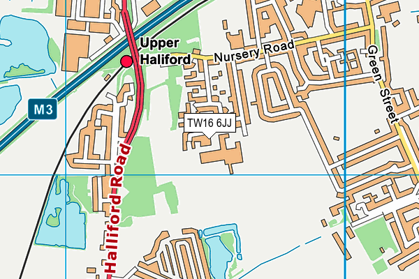 TW16 6JJ map - OS VectorMap District (Ordnance Survey)