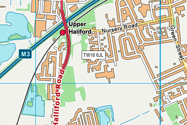 TW16 6JL map - OS VectorMap District (Ordnance Survey)