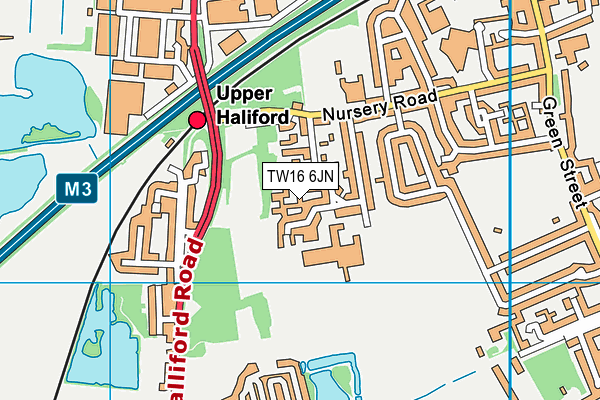 TW16 6JN map - OS VectorMap District (Ordnance Survey)