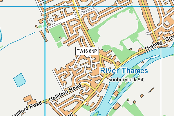TW16 6NP map - OS VectorMap District (Ordnance Survey) TW16 6NP map - OS VectorMap District (Ordnance Survey)
