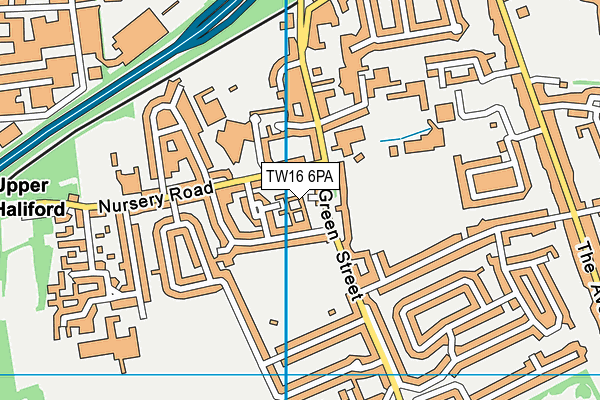 TW16 6PA map - OS VectorMap District (Ordnance Survey)