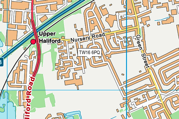 TW16 6PQ map - OS VectorMap District (Ordnance Survey)