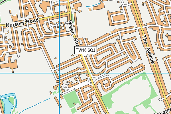 TW16 6QJ map - OS VectorMap District (Ordnance Survey) TW16 6QJ map - OS VectorMap District (Ordnance Survey)