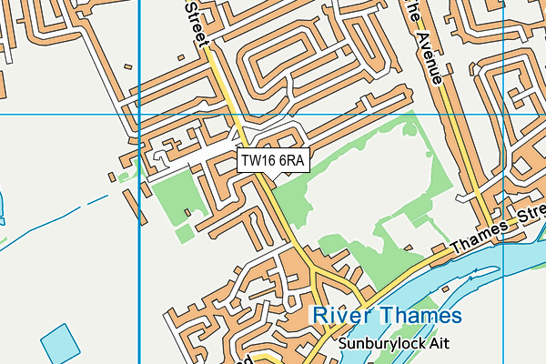 TW16 6RA map - OS VectorMap District (Ordnance Survey) TW16 6RA map - OS VectorMap District (Ordnance Survey)