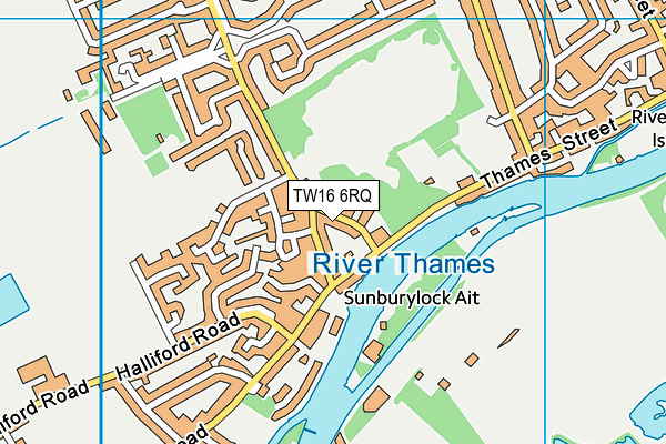 TW16 6RQ map - OS VectorMap District (Ordnance Survey) TW16 6RQ map - OS VectorMap District (Ordnance Survey)