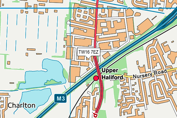 TW16 7EZ map - OS VectorMap District (Ordnance Survey) TW16 7EZ map - OS VectorMap District (Ordnance Survey)