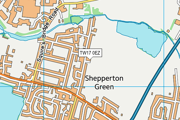 TW17 0EZ map - OS VectorMap District (Ordnance Survey)