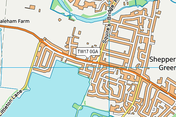 TW17 0GA map - OS VectorMap District (Ordnance Survey) TW17 0GA map - OS VectorMap District (Ordnance Survey)
