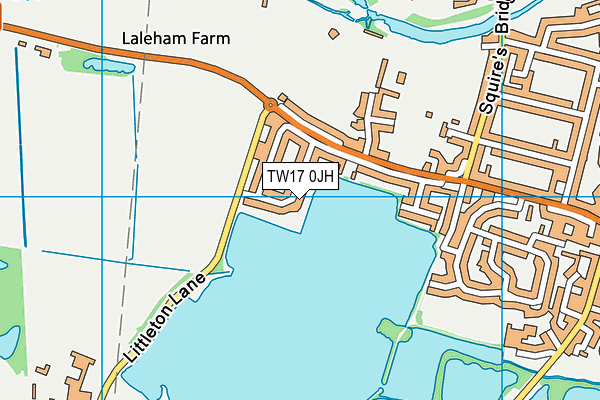 TW17 0JH map - OS VectorMap District (Ordnance Survey)