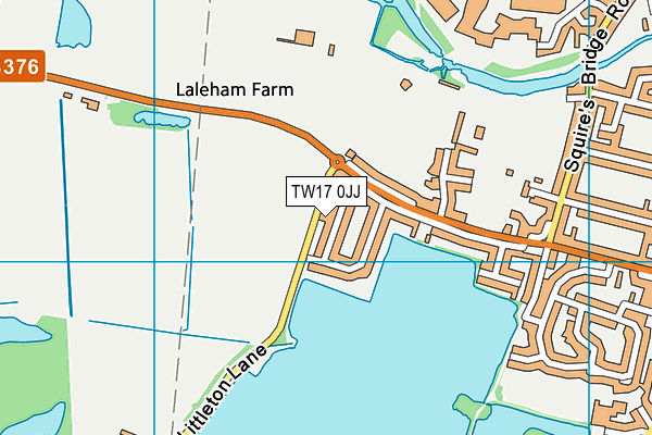 TW17 0JJ map - OS VectorMap District (Ordnance Survey)