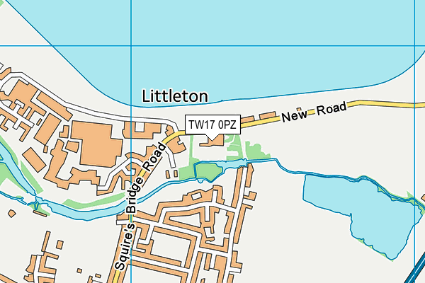 TW17 0PZ map - OS VectorMap District (Ordnance Survey)