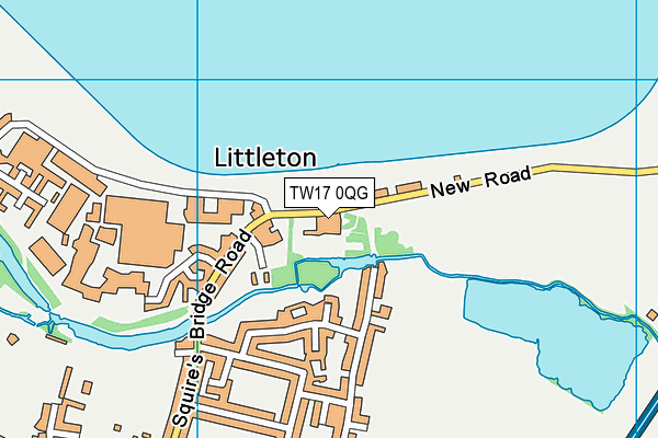 TW17 0QG map - OS VectorMap District (Ordnance Survey)