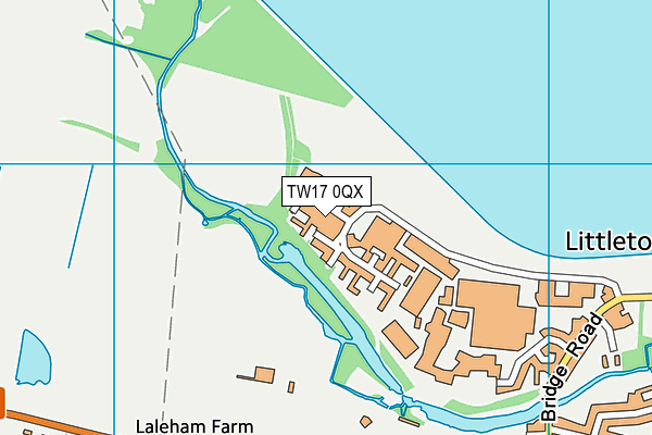 TW17 0QX map - OS VectorMap District (Ordnance Survey)