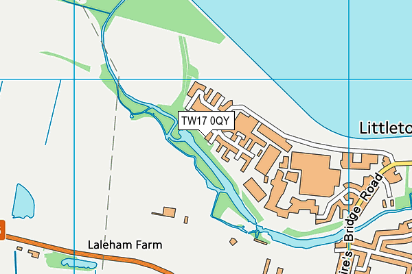 TW17 0QY map - OS VectorMap District (Ordnance Survey)
