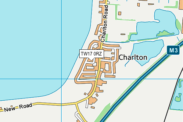 TW17 0RZ map - OS VectorMap District (Ordnance Survey)