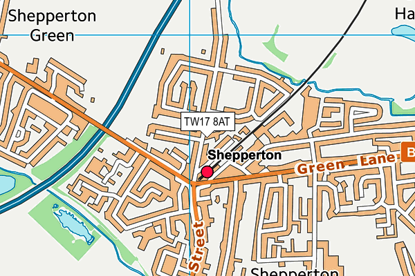 TW17 8AT map - OS VectorMap District (Ordnance Survey) TW17 8AT map - OS VectorMap District (Ordnance Survey)