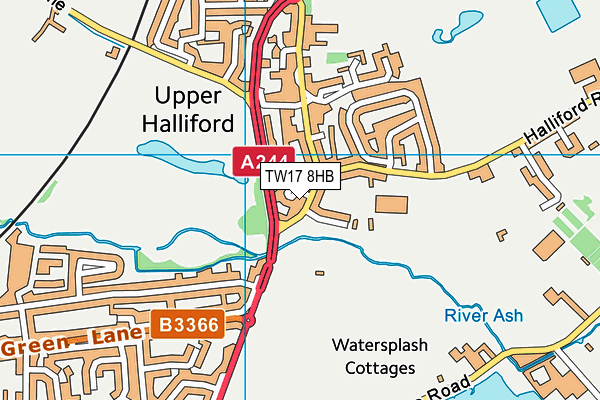 TW17 8HB map - OS VectorMap District (Ordnance Survey) TW17 8HB map - OS VectorMap District (Ordnance Survey)