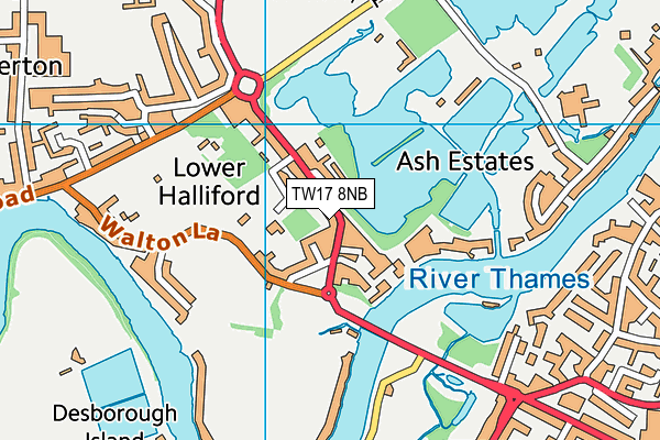 TW17 8NB map - OS VectorMap District (Ordnance Survey) TW17 8NB map - OS VectorMap District (Ordnance Survey)