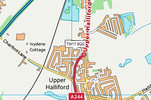 TW17 8QG map - OS VectorMap District (Ordnance Survey)