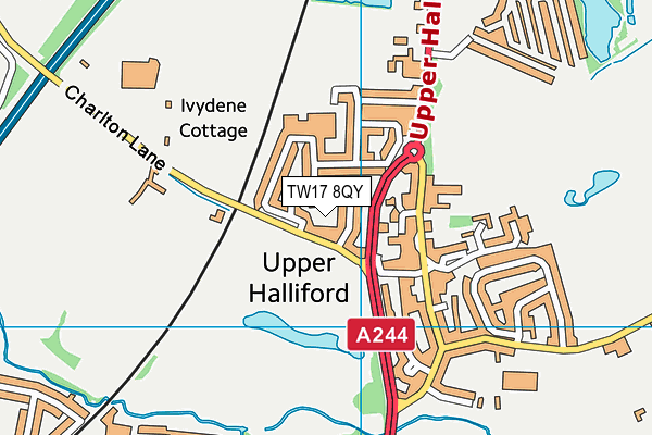 TW17 8QY map - OS VectorMap District (Ordnance Survey) TW17 8QY map - OS VectorMap District (Ordnance Survey)