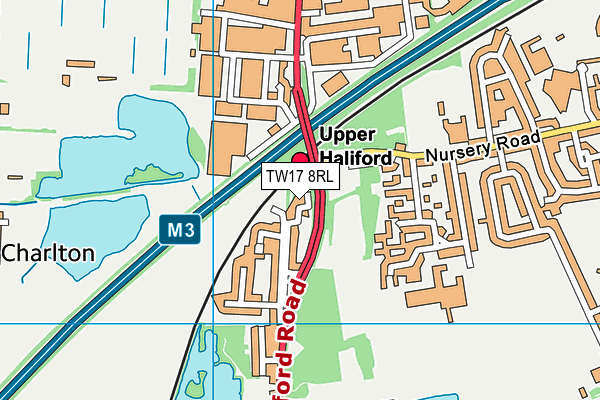 TW17 8RL map - OS VectorMap District (Ordnance Survey)