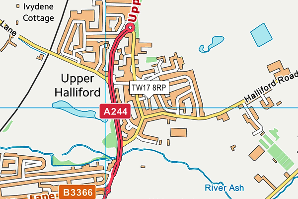TW17 8RP map - OS VectorMap District (Ordnance Survey)