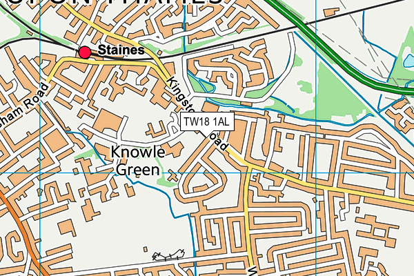 TW18 1AL map - OS VectorMap District (Ordnance Survey) TW18 1AL map - OS VectorMap District (Ordnance Survey)