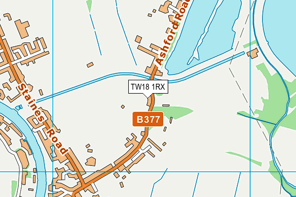 TW18 1RX map - OS VectorMap District (Ordnance Survey) TW18 1RX map - OS VectorMap District (Ordnance Survey)