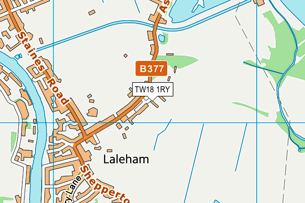 TW18 1RY map - OS VectorMap District (Ordnance Survey) TW18 1RY map - OS VectorMap District (Ordnance Survey)