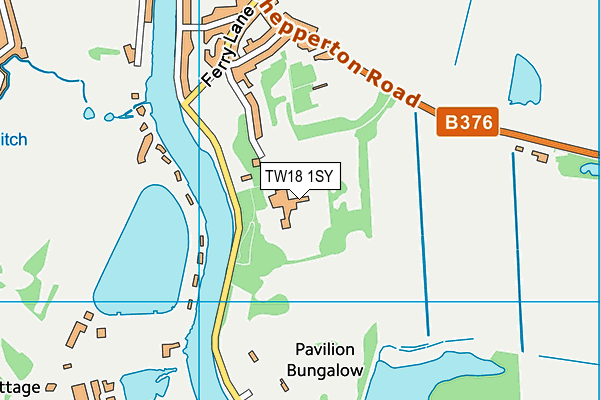 TW18 1SY map - OS VectorMap District (Ordnance Survey) TW18 1SY map - OS VectorMap District (Ordnance Survey)