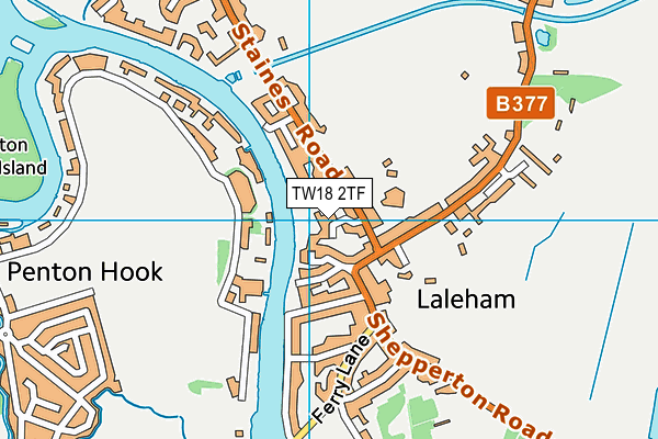 TW18 2TF map - OS VectorMap District (Ordnance Survey) TW18 2TF map - OS VectorMap District (Ordnance Survey)