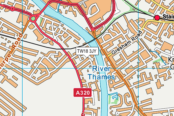 TW18 3JY map - OS VectorMap District (Ordnance Survey)