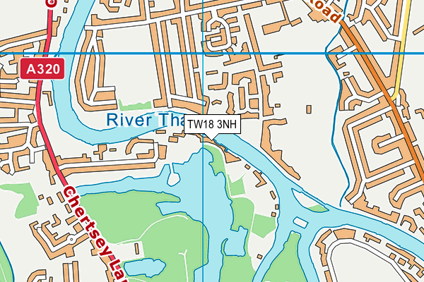TW18 3NH map - OS VectorMap District (Ordnance Survey) TW18 3NH map - OS VectorMap District (Ordnance Survey)