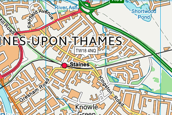 TW18 4NQ map - OS VectorMap District (Ordnance Survey)